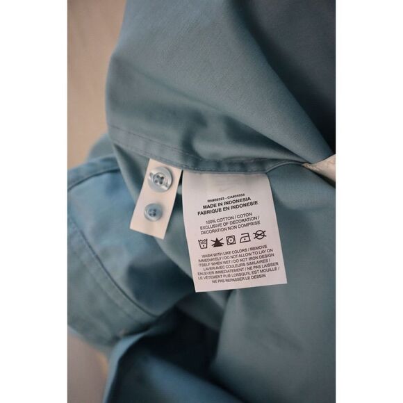 Nike SB DQ6287 494 Unisex Sz Small Worn Blue Woven Skate L/S Button-Up Shirt - Picture 7 of 7